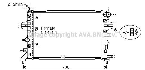 AVA QUALITY COOLING Радиатор, охлаждение двигателя OL2625